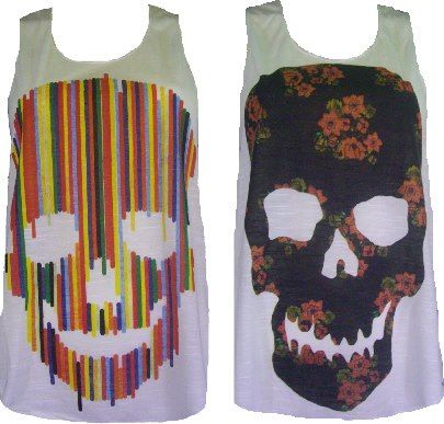 Camiseta importada de caveira