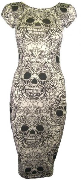 Vestido importado de caveira